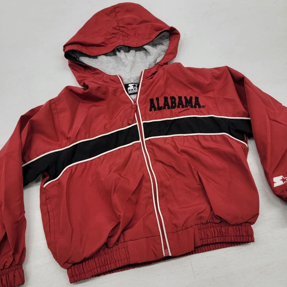 Vtg Starter Alabama Crimson Tide Football Jacket Windbreaker Kids Toddlers Sz 4T